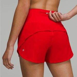 Lululemon Size 6 - speed up high rise lines short in dark red.  Good condition
